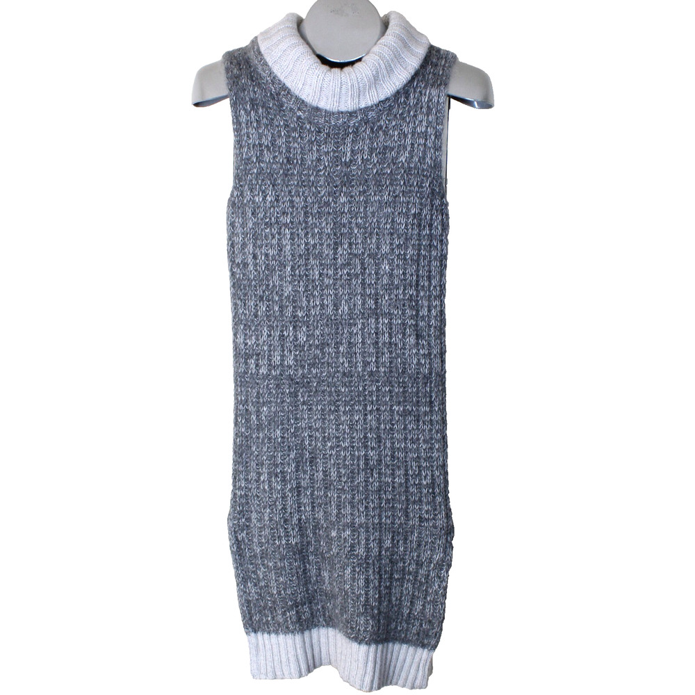 Rag Bone Cashmere Mohair Dress Women XXS Gray Sweater Ribbed Minimalist Luxe - Picture 2 of 7
